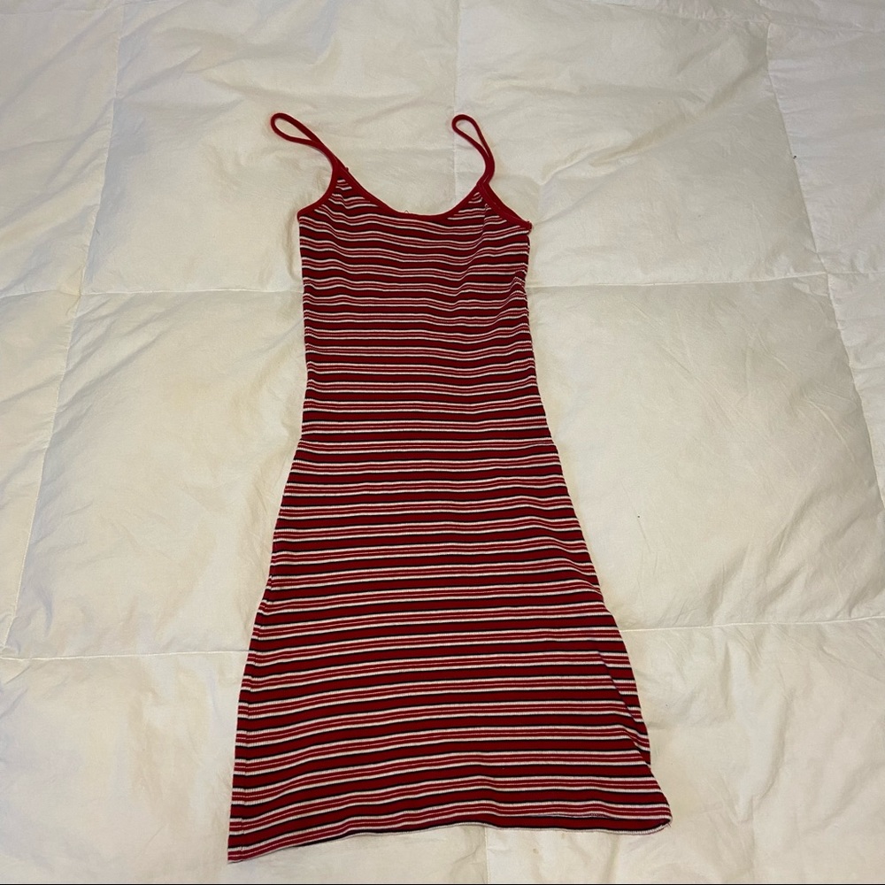 Brandy Melville Red Striped Dress